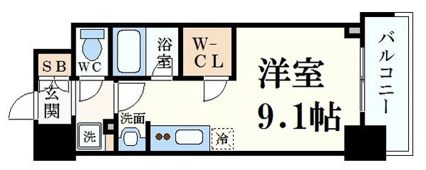 アスヴェル神戸駅前の物件間取画像